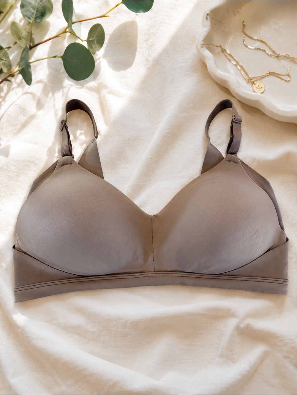Warner’s Wireless T-Shirt Bra Taupe Beige Lightly Lined Size Large L Comfort